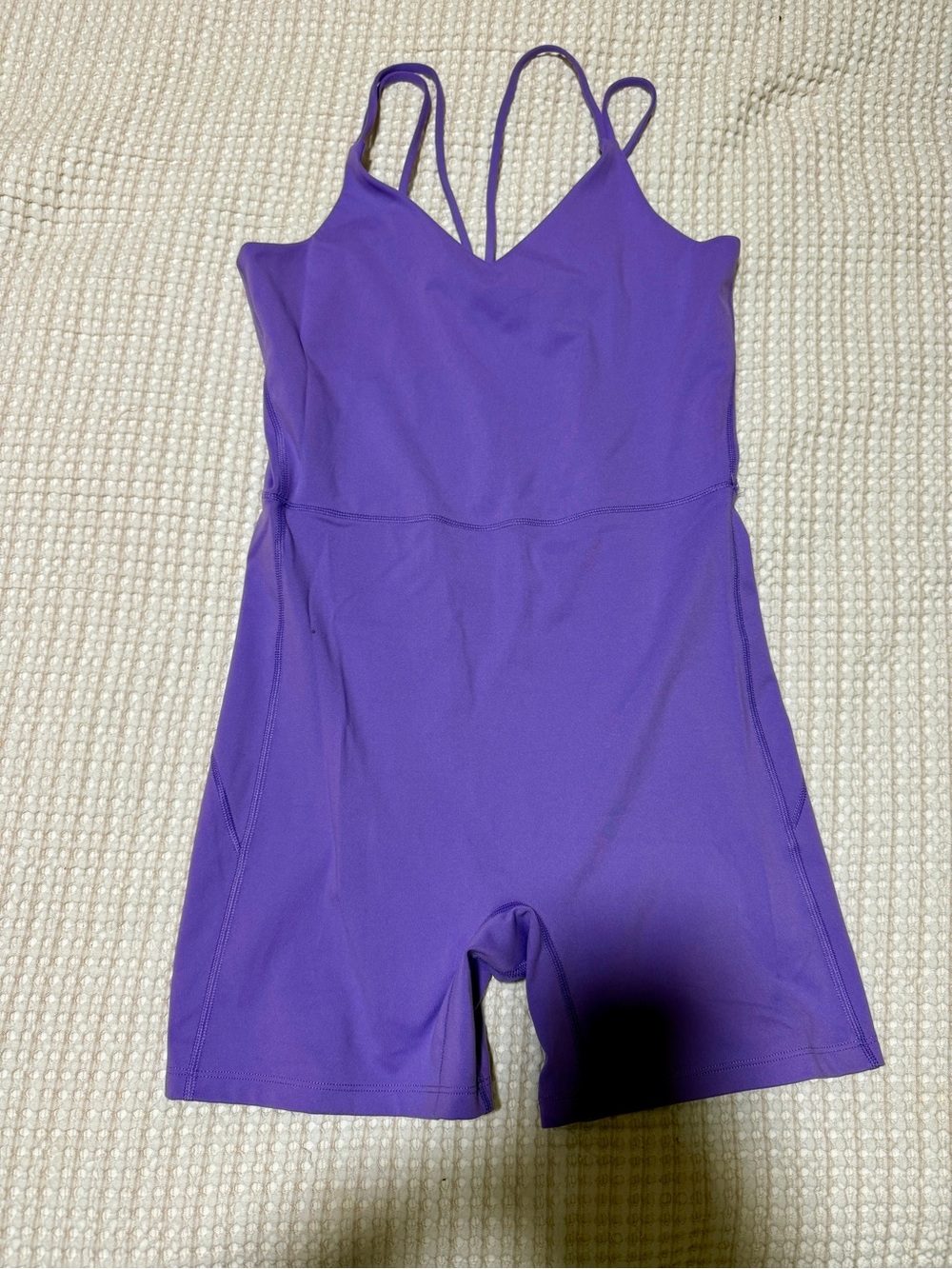 Purple One-Piece Athletic Romper